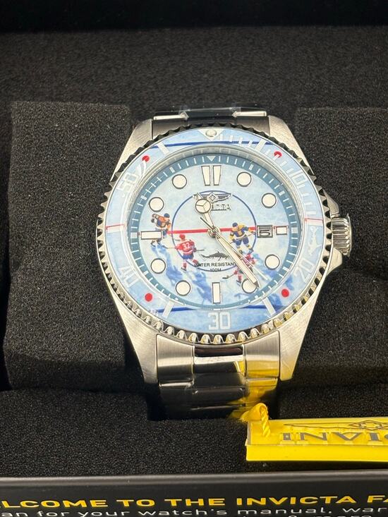 Invicta Accessories - Invicta Pro Diver Visions From Above Hockey Mens Watch 43mm New in Box